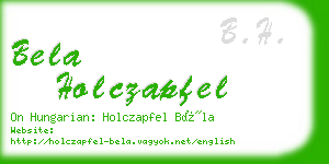 bela holczapfel business card